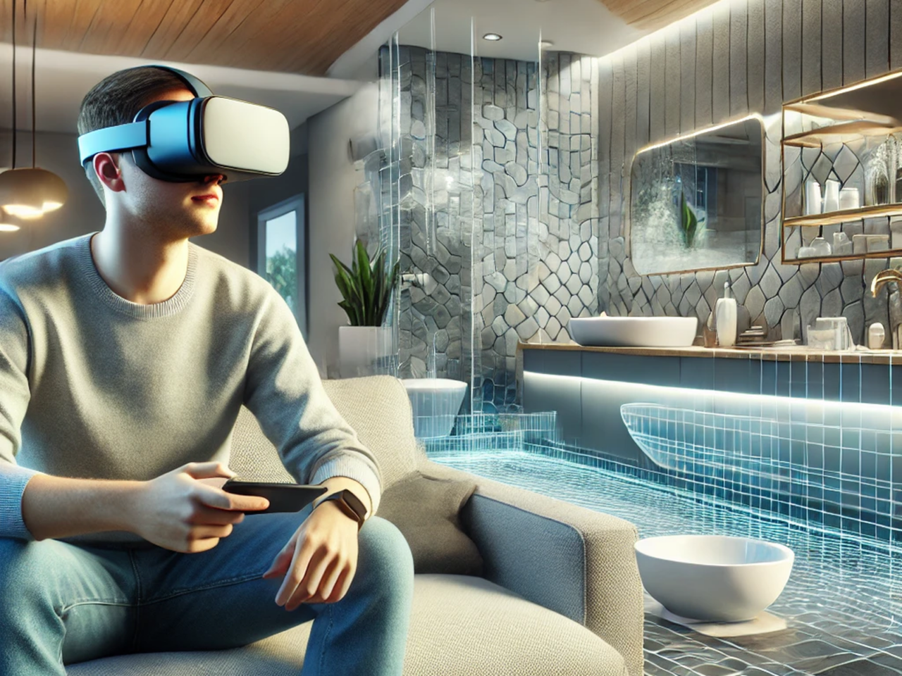 Bathroom Design with AI and VR